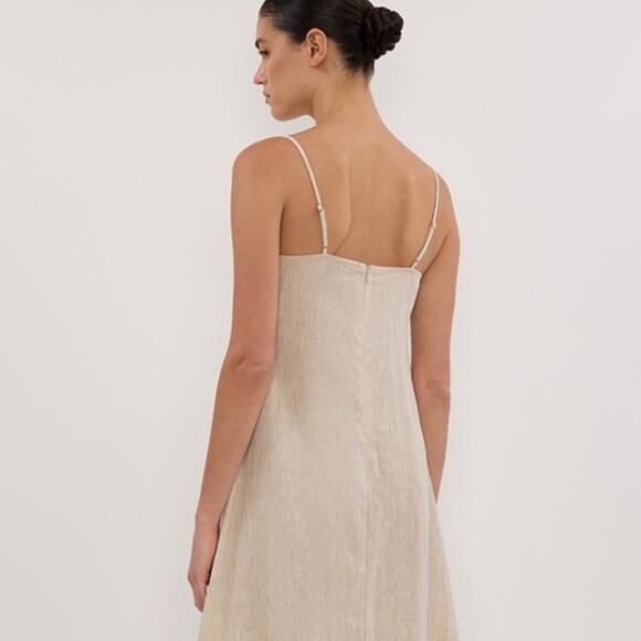 DISSH Jem Natural Linen Maxi Dress Sz 2 - Picture 6 of 6